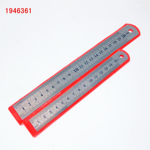 New 15/20cm Stainless Steel Metal Straight Ruler Ruler Tool Precision Double Sided Measuring Tool School factory work stationery ► Photo 1/6