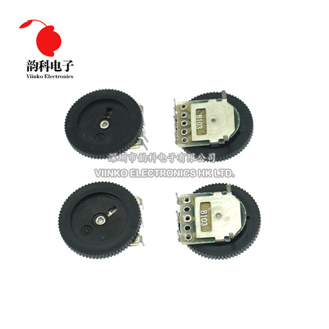 10pcs Double Dial Taper Volume Wheel Duplex potentiometer B102 B103 B203 B503 B104 1K 2K 5K 10K 20K 50K 100K 3Pin 5Pin 16*2mm ► Photo 1/3