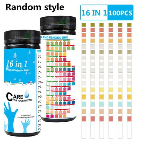 100pc Upgrade16-in-1 Water Quality Test Strip For Checking Water Quality Test Aquarium Fish Tank Pool Water Drinking Test Strip ► Photo 1/6