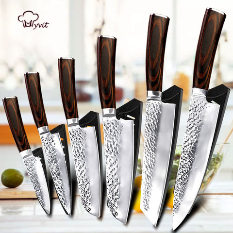 Chef Knife for Kitchen Knives 5 7 8 inch High Carbon Stainless Steel 7CR17 440 Meat Fish Utility Paring Knife Cutter Cooking ► Photo 1/6
