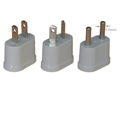 White 6A 250V universal travel adaptor plug UK/US/AU/EU(4.0/4.8MM) 2Pins Mini portable power adaptor plug socket converter ► Photo 1/6