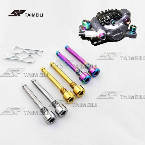 TAIMEILI  M4 titanium alloy bolts for bicycle oil brake brake pads titanium pin insert screws for XT / XTR 2pcs ► Photo 1/1