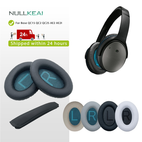 NULLKEAI Replacement Protein skin Memory foam Earpads For Bose QC15 QC25 AE2 AE2i  Headphones Earmuff Cover Cushion Cups ► Photo 1/6