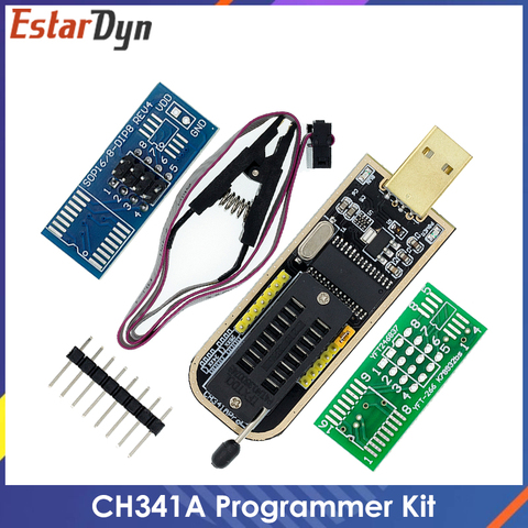 I21 CH341A 24 25 Series EEPROM Flash BIOS USB Programmer Module + SOIC8 SOP8 Test Clip For EEPROM 93CXX / 25CXX / 24CXX DIY KIT ► Photo 1/6