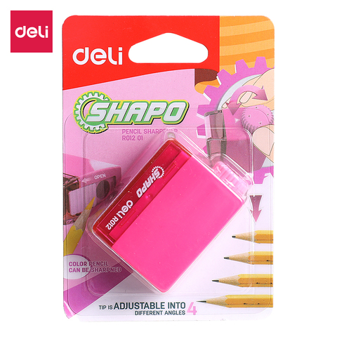 DELI ER01201Pencil Sharpener Novelty Adjustable Thick Creative Emotions Plastic Children Stationery Supplies Sketch Lead Planer ► Photo 1/5