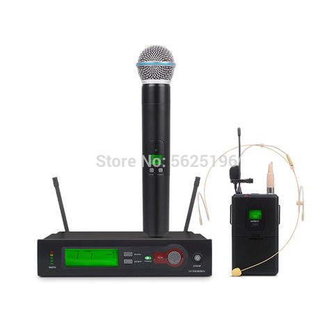 Top quality SLX4 UHF professional wireless microphone mic system SLX24/BETA58 microfone for Shure SLX4 microphone ► Photo 1/6