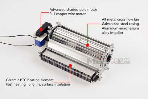 Ceramic PTC Cross Flow Heater Cross Flow Hot Fan Electric Cabinet Heating Yoghurt Heating PTC Heater ► Photo 1/1