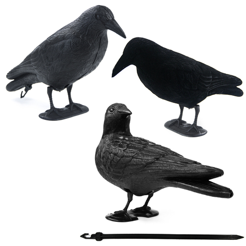 GUGULUZA Stand Full Body Crow Decoy Hunting Plastic Black Crow Decoys w/  Feet Stake,Garden Decoration - Price history & Review, AliExpress Seller -  GUGULUZA Official Store