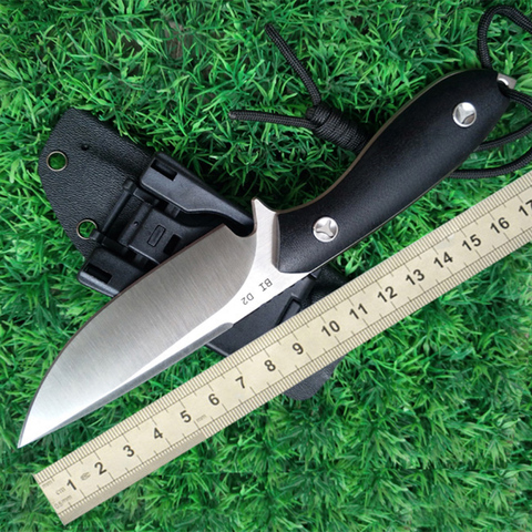 Sharp outdoor knife Handmade D2 steel Hunting Knife Camping Survival Knife G10 handle Fixed Blade Tactical Knife ► Photo 1/6