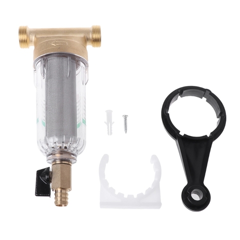 Drop Ship&Wholesale 6 Points Front Purifier Copper Lead Water Filter Home Dust Stainless Mesh Faucet Sep.20 ► Photo 1/3