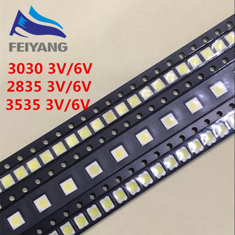 50-100Pcs For LG led tv backlight 2835 3030 3535 3V 6V 1W 3W kit electronique led for lcd tv repair Cool cold white ► Photo 1/6