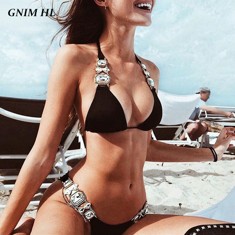 Rhinestone Swimwear Women Brazilian Bikini