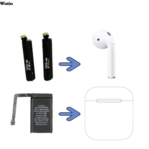 Real 25mAh GOKY93mWhA1604 Replace Battery For Air pods 1st 2nd A1604 A1523 A1722 A2032 A2031 For Air Pods1 For AirPods 2 Battery ► Photo 1/6