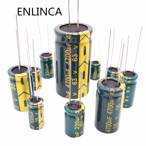 5-20pcs 6.3v 63v 100v 250v 400v 450V Low ESR high frequency aluminum capacitor 2.2uf 4.7uf 6.8uf 10uf 22uf 33uf 68uf 82uf 120uf ► Photo 1/6