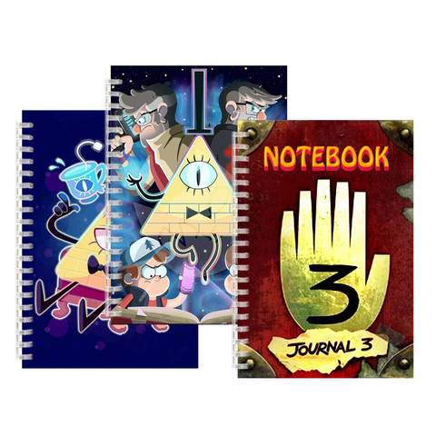 гравити фолз дневник Notebook Bill Cipher Diary Spiral Coil Ring Binder Note Book Reusable Planner Magic Travel Journal Supplies ► Photo 1/6