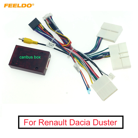 FEELDO Car Android Stereo 16PIN Power Wiring Harness Cable Adapter With CANbus Box For Renault Dacia Duster /Arkana /XM3 ► Photo 1/6