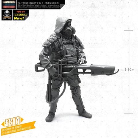 1/35 Resin Soldier Figures  Modern Biochemical Firefighters  Model Kits Unmounted YOY-01 ► Photo 1/3