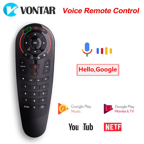 VONTAR G30 Voice Remote Control Air Mouse Wireless Mini Keyboard with IR Learning for Android TV Box PC ► Photo 1/6