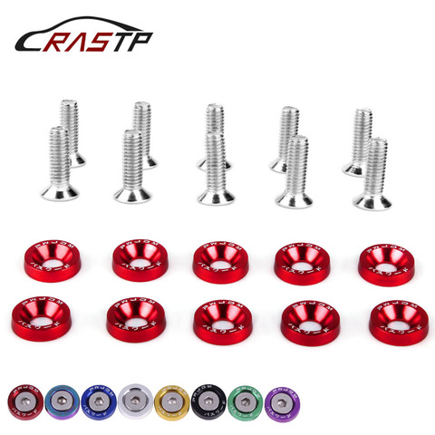 JDM Style Fender Washer And M6 Bolt for Honda Civic Integra RSX EK EG DC License Plate Bolts Car Styling (10pcs/Pack) RS-QRF002 ► Photo 1/6