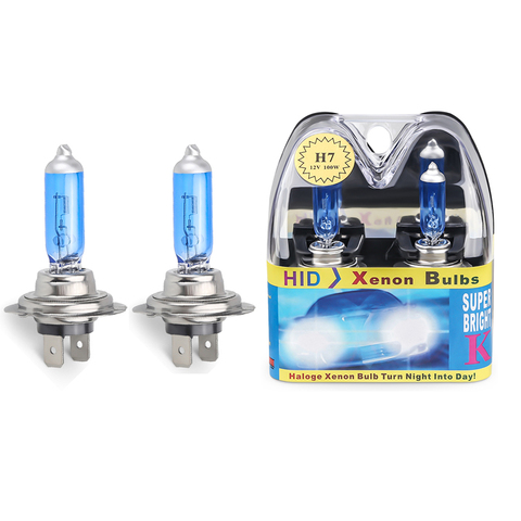 2pcs 6000k Super Bright White H7 Halogen Bulb 12V Car HeadLight Bulb h7 55w 100w Halogen Lamp Car HeadLight Replacement Bulb ► Photo 1/6