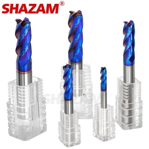 Milling Cutter Alloy Coating Tungsten Steel Tool Cnc Maching Endmil Hrc70 Corner Roughing SHAZAM Top Milling Cutter Kit ► Photo 1/5