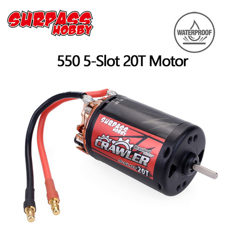 Waterproof 5-Slot 550 20T 16T 12T 10T  Brushed motor for tamiya Kyosho TRAXXAS WLtoys 1/10 RC Car Monster Truck ► Photo 1/6