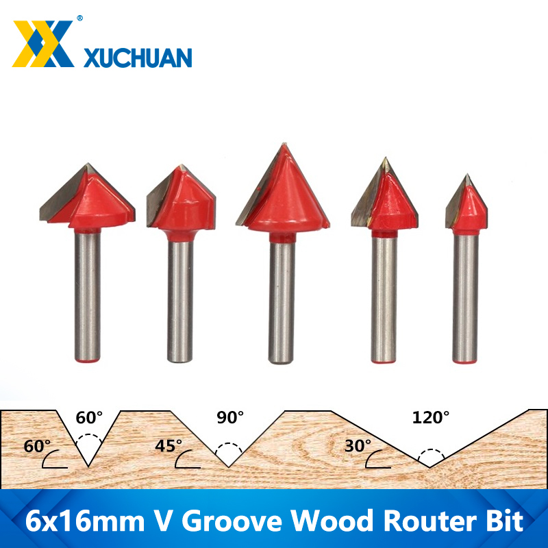 5pcs 6MM 90 General Degrees V Groove Carving Stone 