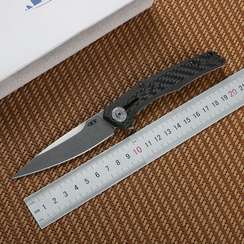 Green thorn 0707 titanium alloy folding knife D2 blade, carbon fiber + Titanium 3D handle, outdoor camping fruit EDC tool ► Photo 1/6