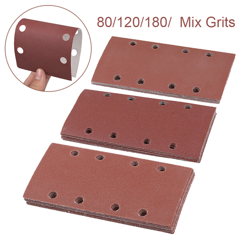 30pcs Square Sandpaper Sanding Paper Sheet 80/120/180 Mix Grit 1/3 Sander Hook Loop Disc Abrasive Tools For Wood Polishing Tools ► Photo 1/6