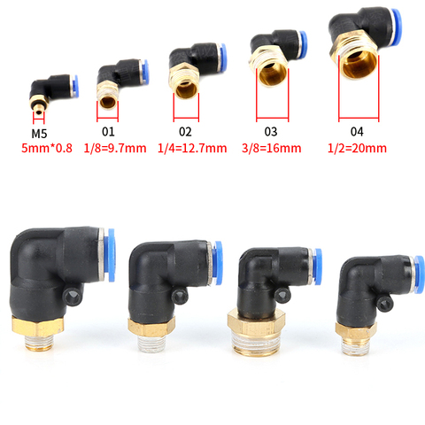 PL pneumatic connector 4mm-12mm hose OD 1/8 