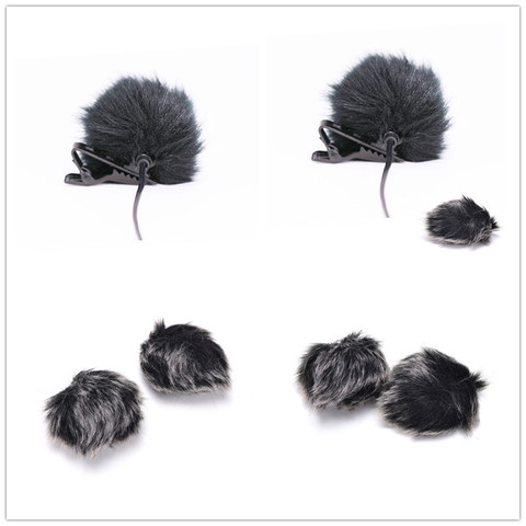 Artificial Fur Windscreen Windshield Wind Muff for Lapel Lavalier Microphone Mic 1pcs ► Photo 1/6