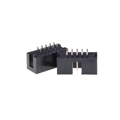 10PCS/Lot DC3 6/8/10 Pin Double Row Pitch 2.54mm Double-spaced Straight Pin Male IDC Socket Box Header Connector Wholesale ► Photo 1/6