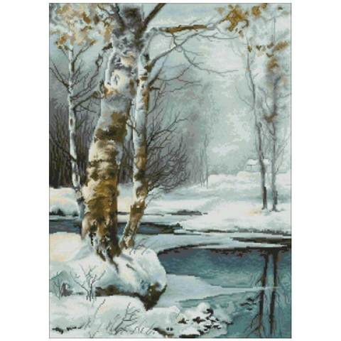 Woodland in winter patterns Counted Cross Stitch 11CT 14CT 18CT 28CT DIY wholesale Cross Stitch Kits Embroidery Needlework Sets ► Photo 1/6