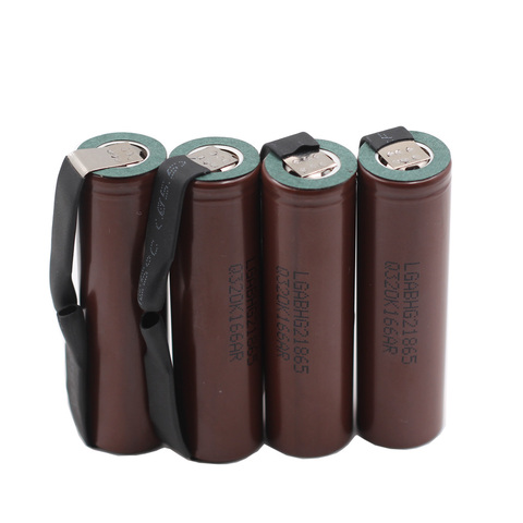 5PCS/LOT Original 3.6V  INR18650 HG2 with Nickle Strip 3000mAh 20A Discharge Battery ► Photo 1/1