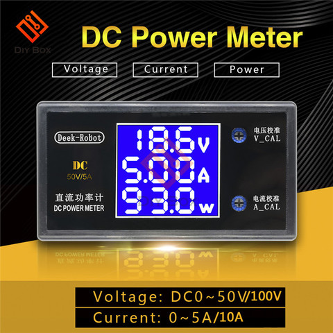0-50V/100V 0-5A/10A High Power Digital Voltmeter Ammeter Motorcycle Car Voltage Current Power Meter 12V Volt Tester Detector ► Photo 1/6