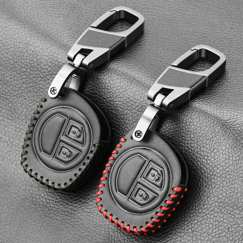 2 button Car Leather key case Key Cover For Suzuki Amagatarai Shangyue SX4 SWift Liana Alto Igins Esteem Baleno GR ► Photo 1/6