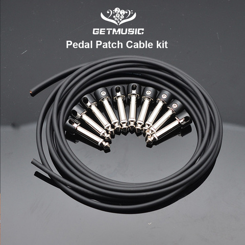 10 Solderless Connections Design Guitar Cable DIY Guitar Pedal Patch Cable kit Black Cap Plug 3M Cable ► Photo 1/5