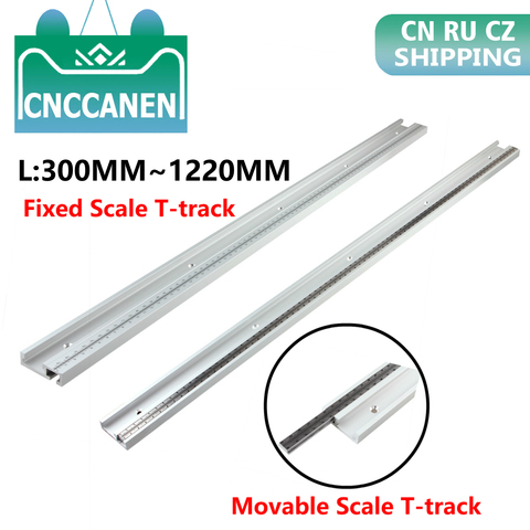 45 Type T Track With Scale 300  600 1220mm Aluminium Alloy T-tracks Slot Miter Track DIY Table Saw Workbench Woodworking Tools ► Photo 1/6