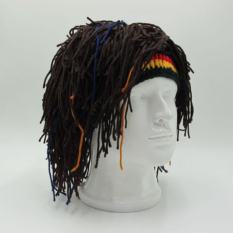 New Rasta Wig Beanie Men's Caps Handmade Crochet Winter Warm Hat Gorro Halloween Xmas Birthday Gifts Funny Party Balaclava ► Photo 1/6