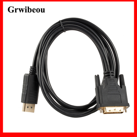 GRWIBEOU DP Displayport to DVI Converter  cable 1.8M DP to DVI adapter cable converter Displayport in to DVI out for Dell Asus ► Photo 1/1