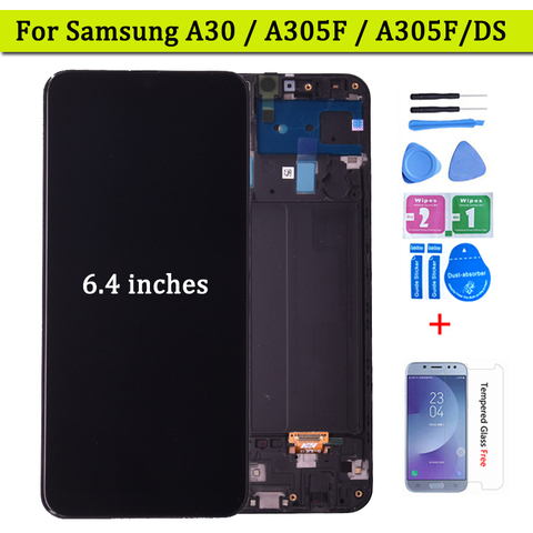 6.4'' Display For SAMSUNG GALAXY A30 A305/DS A305FN A305G A305GN A305YN LCD with Touch Screen Digitizer Assembly free shipping ► Photo 1/6