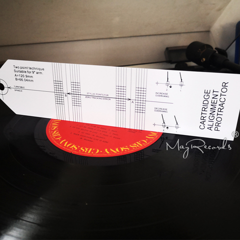 Cartridge Alignment Protractor LP Vinyl Turntable Phonograph Accessories Adjustment Tool ► Photo 1/1