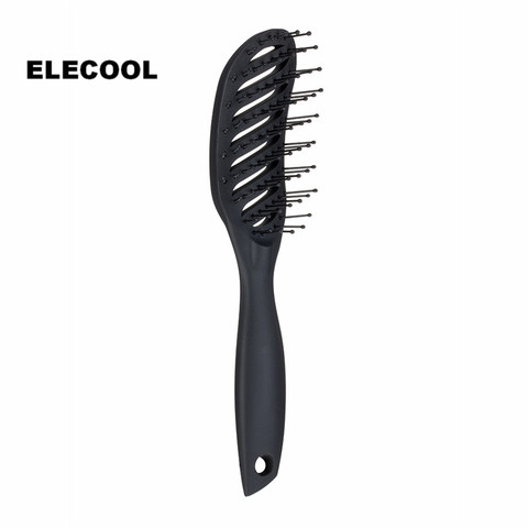 ELECOOL Wet/dry use Anti-Static Hair Brush Hair Comb Small curved comb With matte texture handle Massage Comb Styling Tools ► Photo 1/1