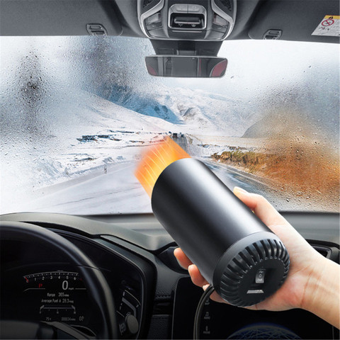 12V Car Heater Vehicle Heating Cooling Fan Portable Defrosting and Defogging Small Electrical Appliance Fun with Suction Holder ► Photo 1/6