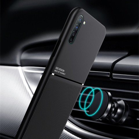 Slim Matte Leather Case for OPPO Reno 2 Z 2Z 4 ACE 10X Case Realme X50 5 Pro X2 XT Q R9s R11 R11s Plus Car Holder Cover Cases ► Photo 1/6