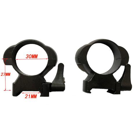 3 size 30MM High Profile Black Lever steel mount Rings Quick Detach Mount Scope Rings ► Photo 1/6