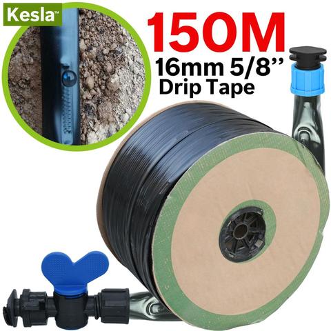 KESLA 20-150M 16mm 0.2mm Thickness Drip Irrigation Tape 5/8'' 8mil 20cm Emitter Dripper Spacing Hose Greenhouse Garden Connector ► Photo 1/6