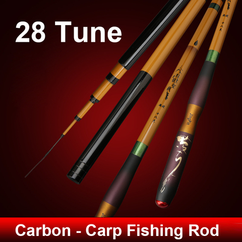 High Carbon fishing rod 28-Tune Carp Fishing Rod Ultra-Light Ultra-Fine Long Section Taiwan Fishing Rod Traditional rod 3.6-6.3M ► Photo 1/5