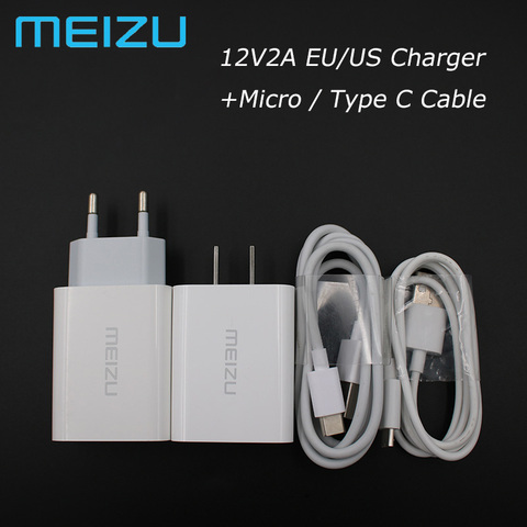 Original Meizu 12V2A EU US plug Fast Home Charger Quick usb Charge adapter For 17 16 15 Lite M6S M5S M3S M3 M5 M6 Note MX5 MX6 ► Photo 1/6