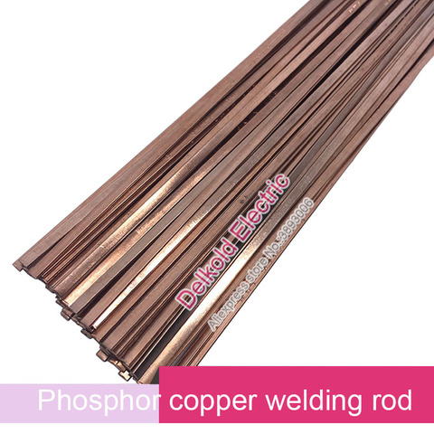 10pcs 1.2X3.2X500mm flat silver electrode low temperature phosphor copper welding rod BCu93P ► Photo 1/5